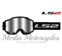 LS2 CHARGER ENDURO MOTOCROSS GOGGLES MOTORCYCLE QUAD DIRT BIKE - IRIDIUM SILVER