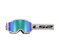 LS2 Charger Iridium Lens Goggles. MX/Motocross/Ski/Snow. White H-V Green