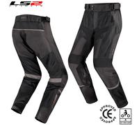 LS2 Como Air Man Summer Motorcycle Trousers Mesh Motorbike Pants Black Grey