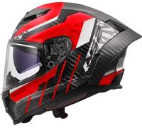 LS2 Dragon FF807. Motorcycle Helmet. Full Face. Full Carbon. Dark Visor, Pinlock and Carrying Bag Included. TRAX Gloss Red. XXL