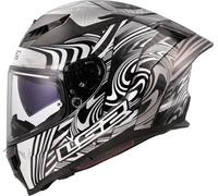 LS2 Dragon FF807. Motorcycle Helmet. Full Face. Full Carbon. Dark Visor, Pinlock and Carrying Bag Included. Enthum Gloss Silver. 3XL