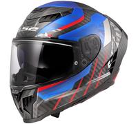 LS2 Dragon Motoribke Motorcycle Helmet - Trax Blue Red