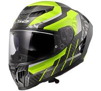 LS2 Dragon Motoribke Motorcycle Helmet - Trax Hi-Vis Yellow