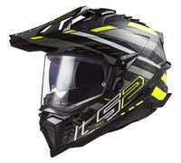 LS2 MX701 Explorer Carbon Edge Motocross Helmet, black/yellow, size XXL (63/64)