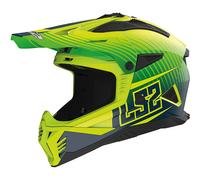 LS2 Fast II Motocross Off-Road Motorcycle Helmet - Duck Matt Hi-Vis Green/Yellow