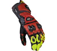 LS2 Feng Motorcycle Gloves, black-red-yellow, size XL for Men