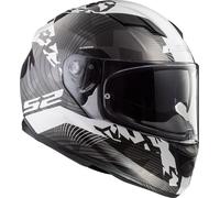 LS2 FF320 Stream Evo Hype Helmet, black-white, size XS for Men