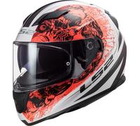 LS2 FF320 Stream Evo Throne Helmet, white-orange, size 2XL for Men