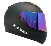 LS2 FF353 MATT BLACK FULL FACE MOTORCYCLE CRASH HELMET WITH COLOURED VISORS