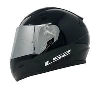 LS2 FF353 RAPID FULL FACE MOTORCYCLE BIKE ACU HELMET GLOSS BLACK -SILVER VISOR