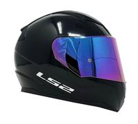 LS2 FF353 RAPID FULL FACE MOTORCYCLE HELMET GLOSS BLACK + PURPLE IRIDIUM VISOR