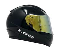 LS2 FF353 RAPID FULL FACE MOTORCYCLE MOTORBIKE HELMET GLOSS BLACK -GOLD VISOR