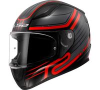 LS2 FULL FACE MOTORCYCLE MOTORBIKE ECE2206 CRASH HELMET FF353 RAPID II BLACK RED