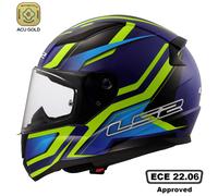 LS2 FF353 RAPID II ECE2206 FULL FACE ACU MOTORBIKE CRASH HELMET FLITZ YELLOW RED