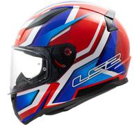 LS2 FF353 RAPID II FLITZ Integralhelm weiss-blau-rot 3XL
