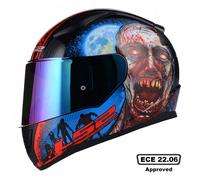 LS2 FF353 ZOMBIE ECE22.06 RAPID II FULL FACE MOTORCYCLE CRASH HELMET COLOR VISOR