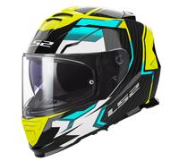 LS2 FF800 STORM DUAL VISOR ACU GOLD FULL FACE MOTORCYCLE HELMET TRACKER YELLOW