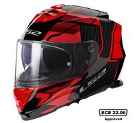 LS2 FF800 STORM II TRACKER BLACK RED FULL FACE MOTORCYCLE HELMET CLEARANCE