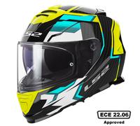 LS2 FF800 Storm II Tracker Black H-V Yellow Full Face Helmet L