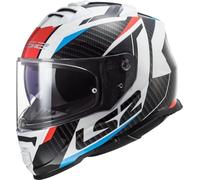 LS2 FF800 Storm II Racer Helmet, white-red-blue, size M