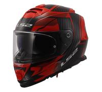 LS2 FF800 Storm II Tracker Helmet, black-red, size S for Men