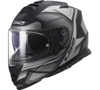 LS2 FF800 Storm II Faster Helmet, black-grey-silver, size S for Men