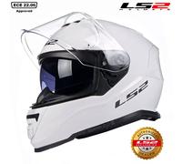 LS2 FF800 STORM II FULL FACE MOTORCYCLE MOTORBIKE ECE22.06 CRASH HELMET WHITE