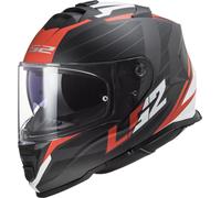LS2 FF800 STORM II NERVE Integralhelm matt schwarz-rot S