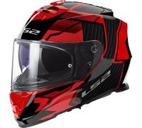 LS2 FF800 Storm II Tracker Helmet, black-red, size S for Men