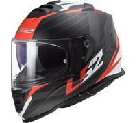 LS2 FF800 Storm Nerve Helmet, black matt/red, size S (55/56)