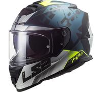 LS2 FF800 STORM SPRINTER full face helmet matt black-silver cobalt XXL