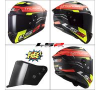 LS2 FF805 Thunder Attack Motorcycle Bike Full Face Crash Helmet Matt Red Yellow