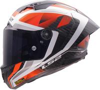 LS2 FF805 Thunder GP Raute Carbon Helmet, white-red, size XS for Men