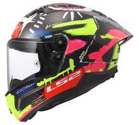 LS2 FF805 THUNDER CARBON FIBRE ACU GOLD FULL FACE MOTORCYCLE HELMET ALDEGUER 25