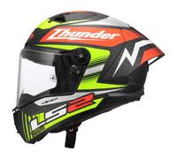 LS2 FF805 THUNDER CARBON FIBRE ACU GOLD FULLFACE MOTORBIKE HELMET AERO REP BLACK