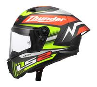 LS2 FF805 THUNDER CARBON FIBRE ACU GOLD FULLFACE MOTORBIKE HELMET AERO REP BLACK