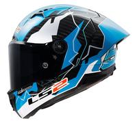 LS2 FF805 Thunder GP Huertas Replica Carbon Helmet, white-blue, size S for Men