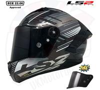 LS2 FF805 Thunder Carbon Volt, integral helmet XXL Black/Grey