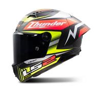 LS2 FF805 Thunder GP Black Replica Carbon Helmet, black-yellow, size 2XL for Men