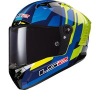 LS2 FF805 Thunder Gas Carbon Helmet, blue-yellow, size S for Men