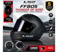 Ls2 Ff805 Thunder Carbon Gp Aero Spoiler Full Face Helmet Black S