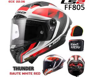 LS2 FF805 THUNDER GP AERO Motorcycle Full Face Track Race Crash Helmet RAUTE Red