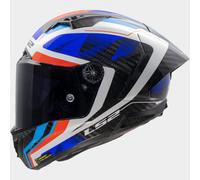 LS2 Thunder Carbon Crash Helmet. FF805 6K Carbon. Full Faced Motorcycle Helmet - ECE 22.06 Homologation - RAUTE Gloss Blue Red - XS