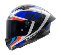 LS2 FF805 Thunder GP Raute Carbon Helmet, white/blue/red, size XXL (63/64)