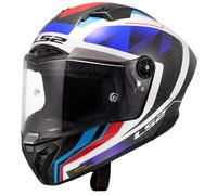 LS2 FF805 Thunder GP Raute Carbon Helmet, white/blue/red, size L (59/60)