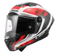 LS2 FF805 THUNDER GP AERO RAUTE Integralhelm weiss-rot S