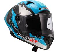 LS2 FF805 Thunder GP Huertas Replica Carbon Helmet, white-blue, size 2XL for Men