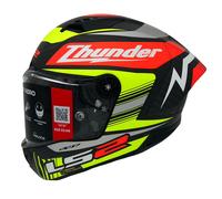 LS2 FF805 Thunder GP Black Replica Carbon Helmet, black-yellow, size M for Men