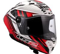 LS2 FF805 Thunder GP Perolari Replica Carbon Helmet, white-red, size XS for Men