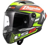 LS2 FF805 Thunder GP Black Replica Carbon Helmet, black matt/neon, size L (59/60)